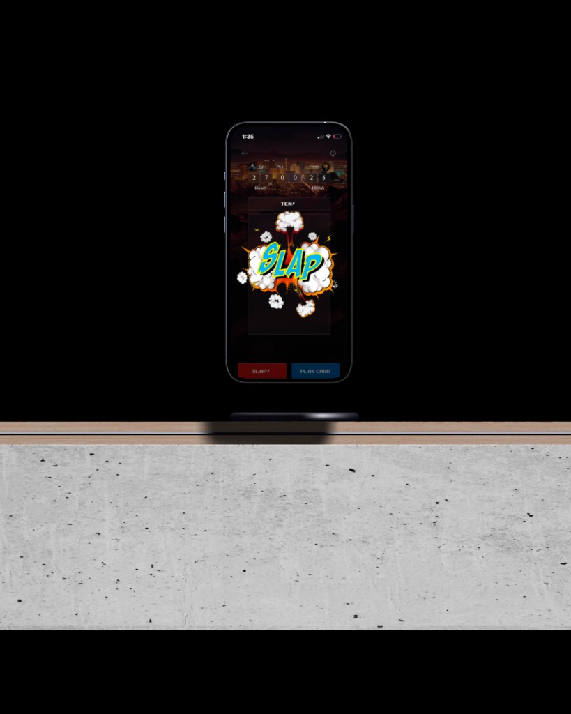 SLAP mobile game on a phone